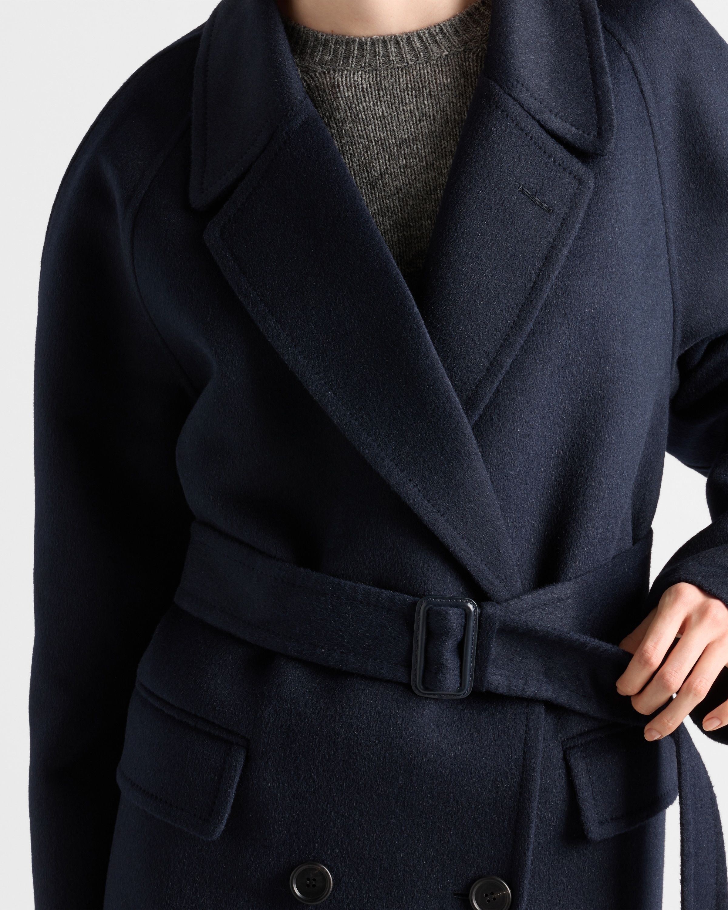 Double-breasted cashgora coat - 4