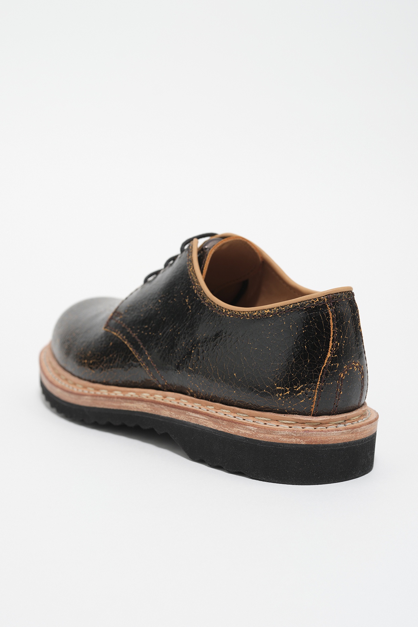 Trampler Shoe Fractured Black Leather - 3