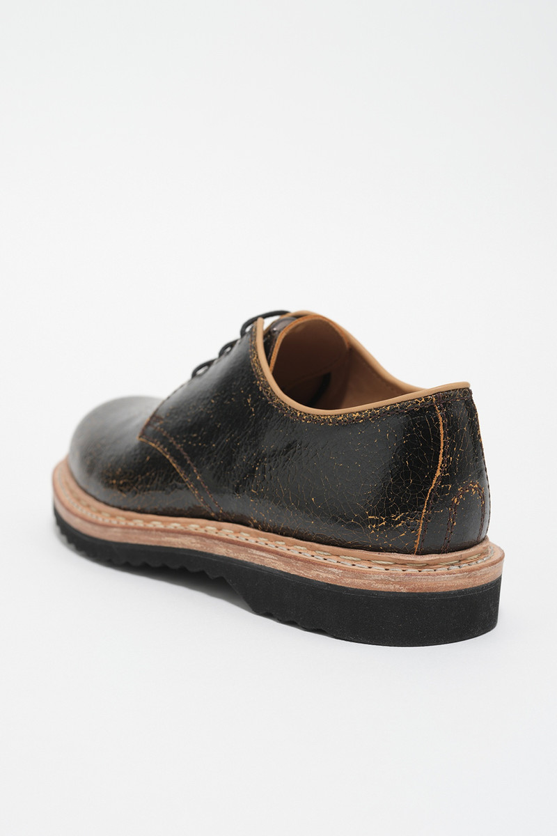 Trampler Shoe Fractured Black Leather 3