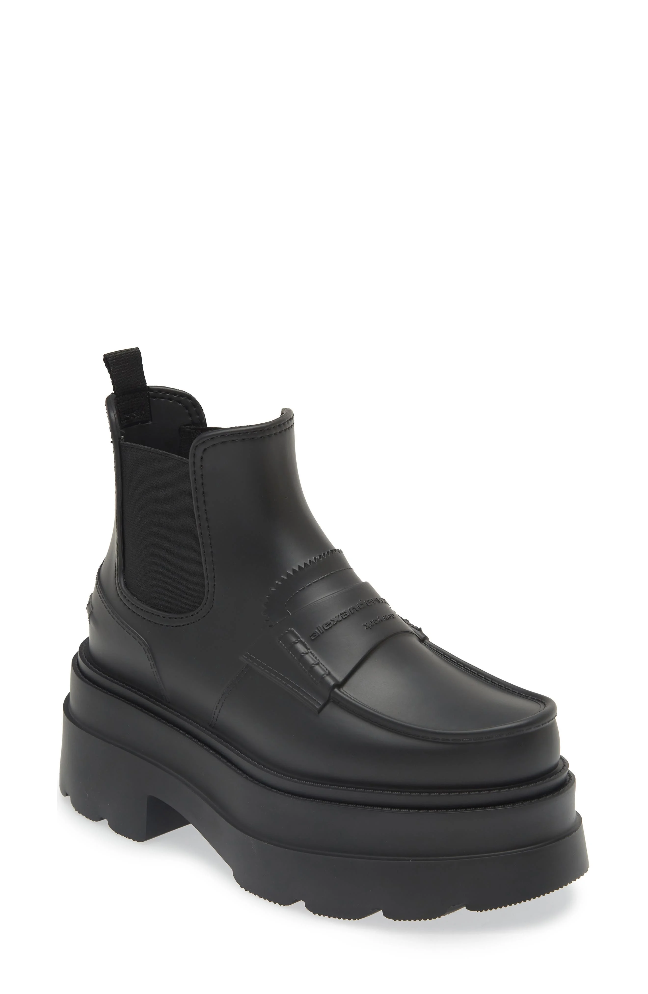 Alexander Wang Carter Chelsea Rain Boot in Black 001 at Nordstrom - 1