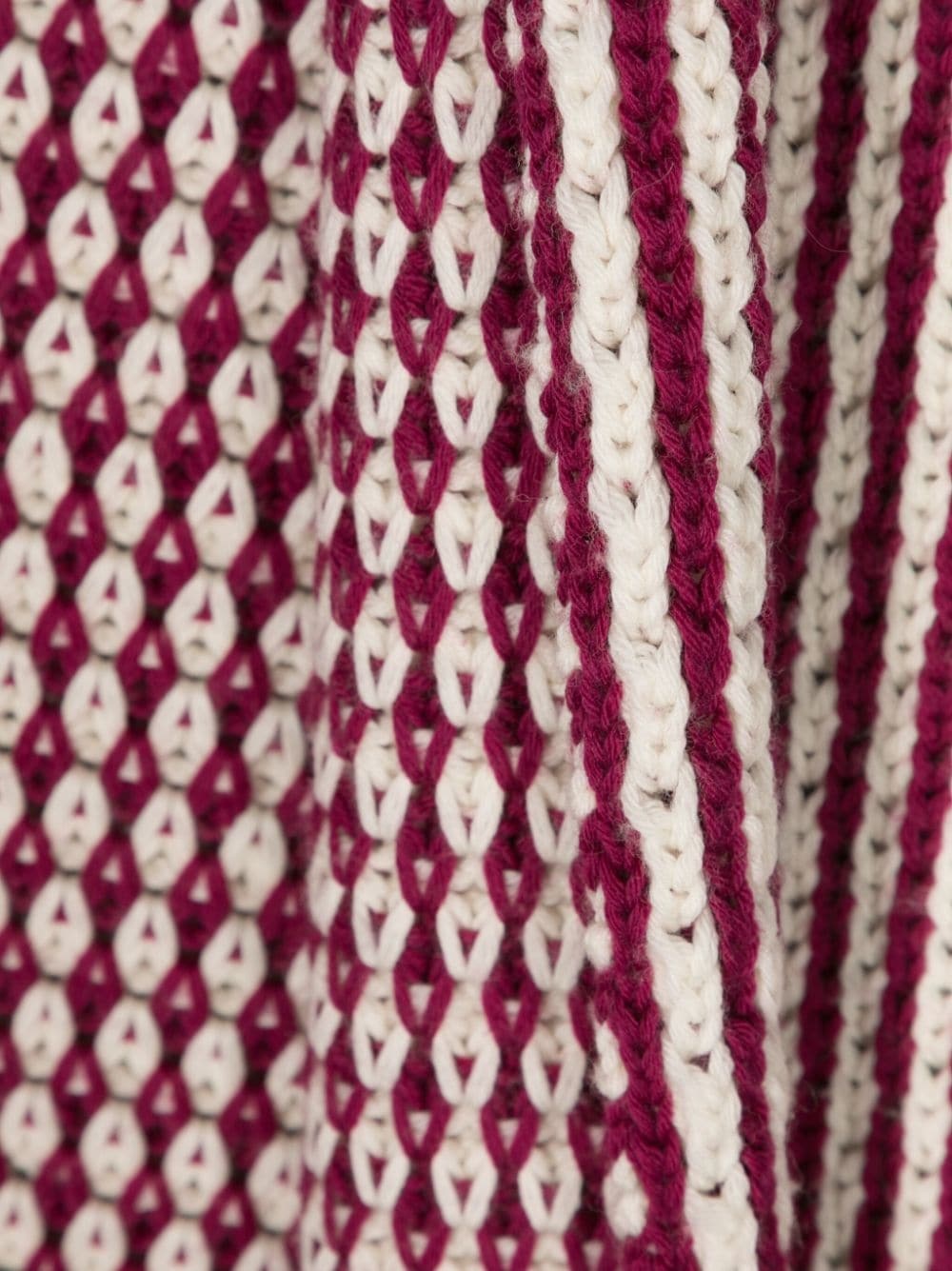 striped knitted wool scarf - 3