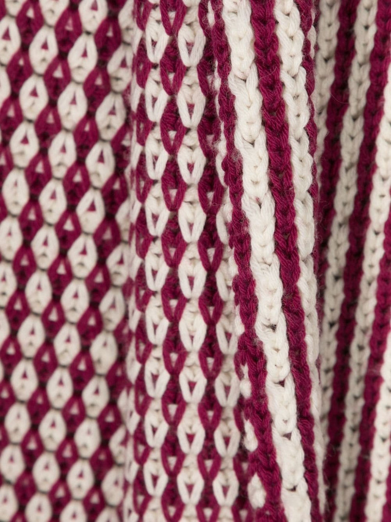 striped knitted wool scarf 3