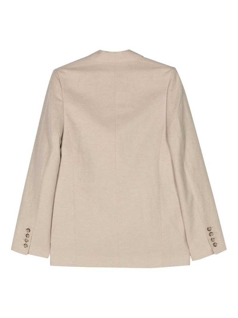 Totême single-breasted linen-blend blazer outlook