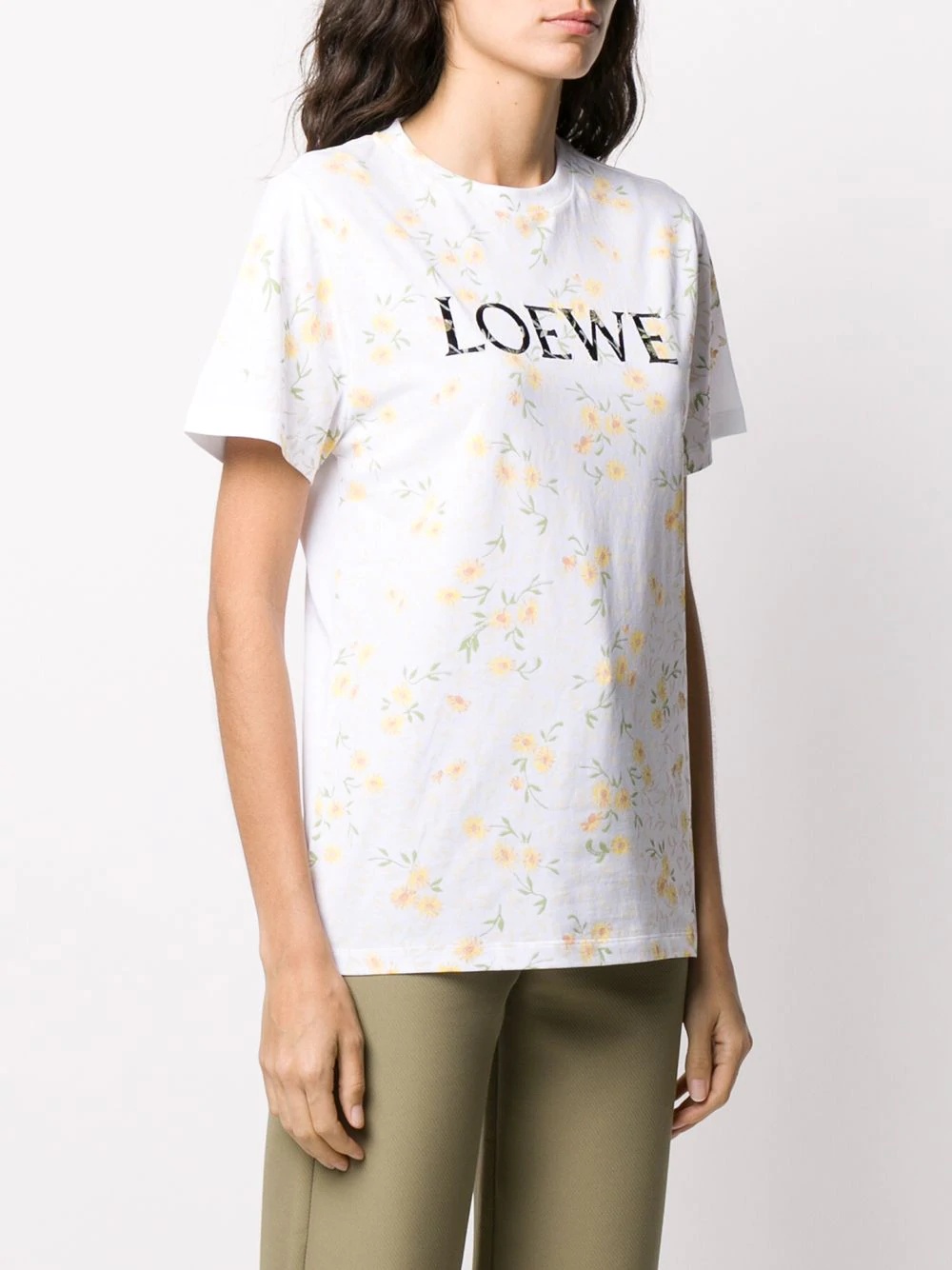 floral logo print T-shirt - 3