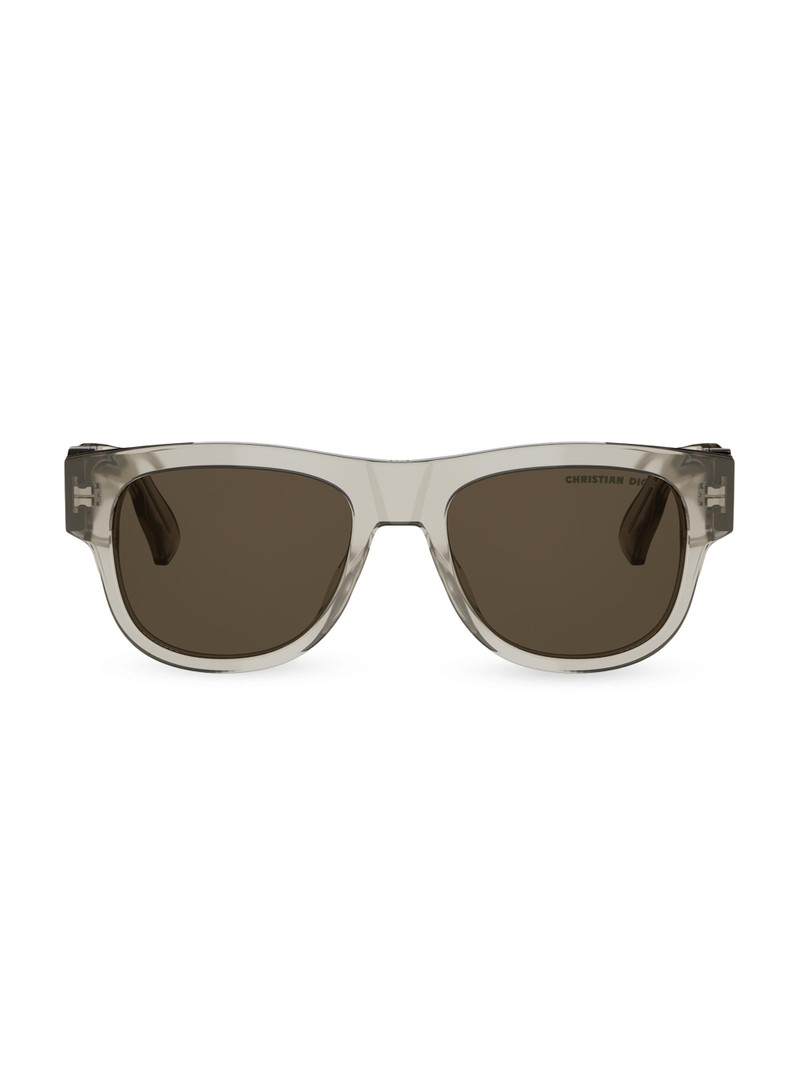 Men's DiorOblique S4I 53MM Geometric Sunglasses - Beige Brown 1