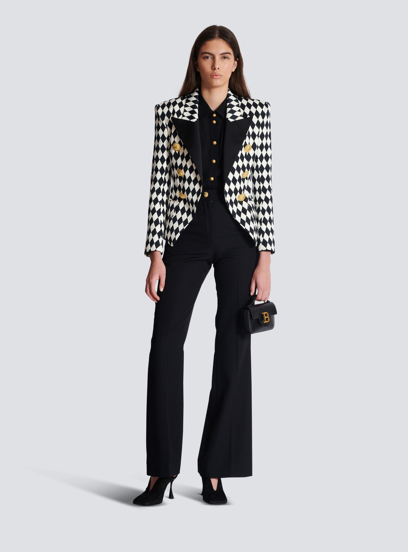Balmain Tailored grain de poudre trousers outlook
