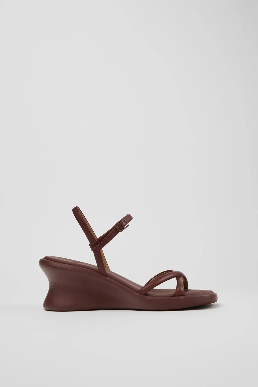 Louise Sandal Burgundy Leather Sandals Shoes for Women with Outsoles. - 1