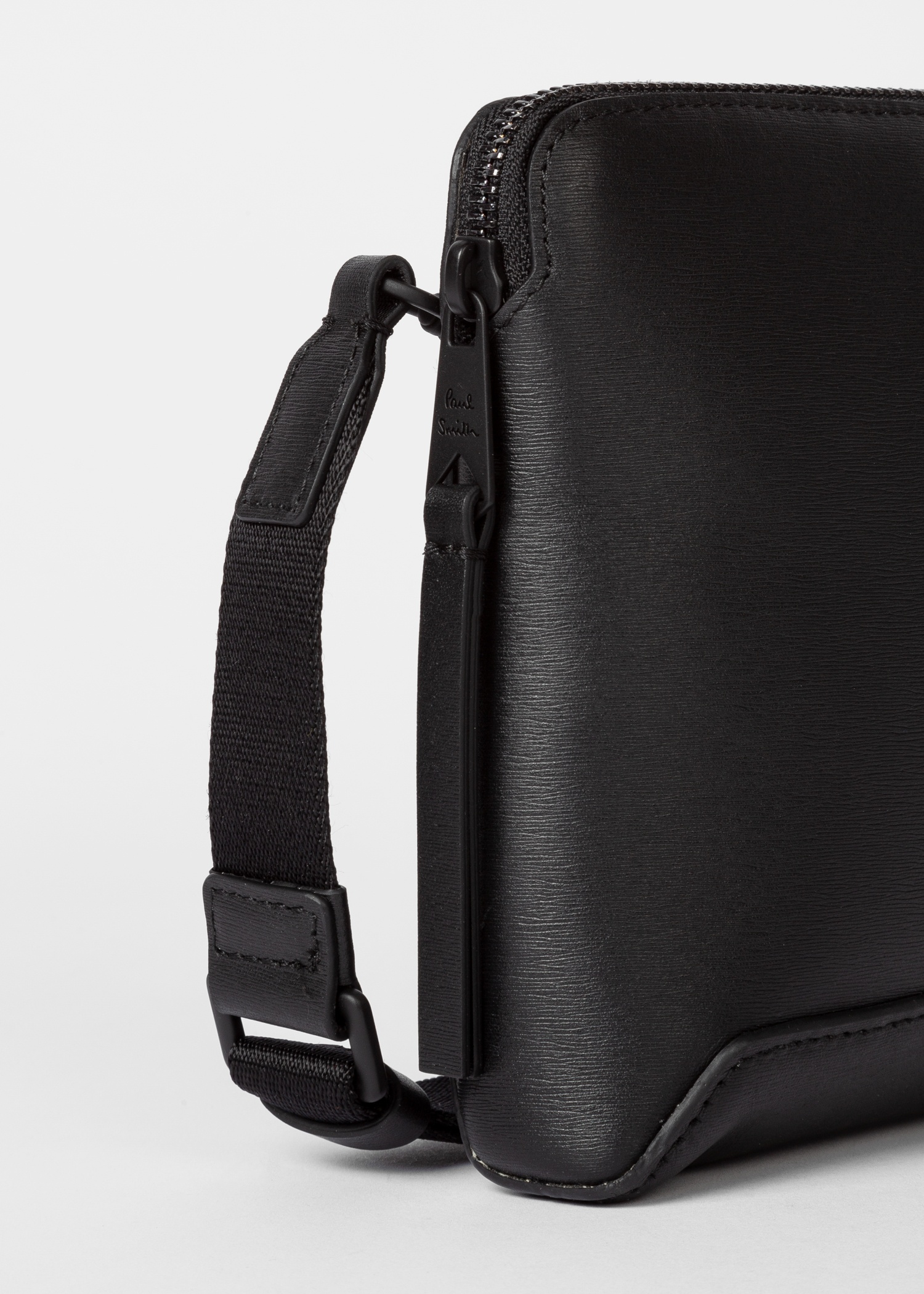 【関税込み】Paul Smith ブラック Musette エンボス バッグ Paul Smith Black Embossed Leather Musette Bag | REVERSIBLE