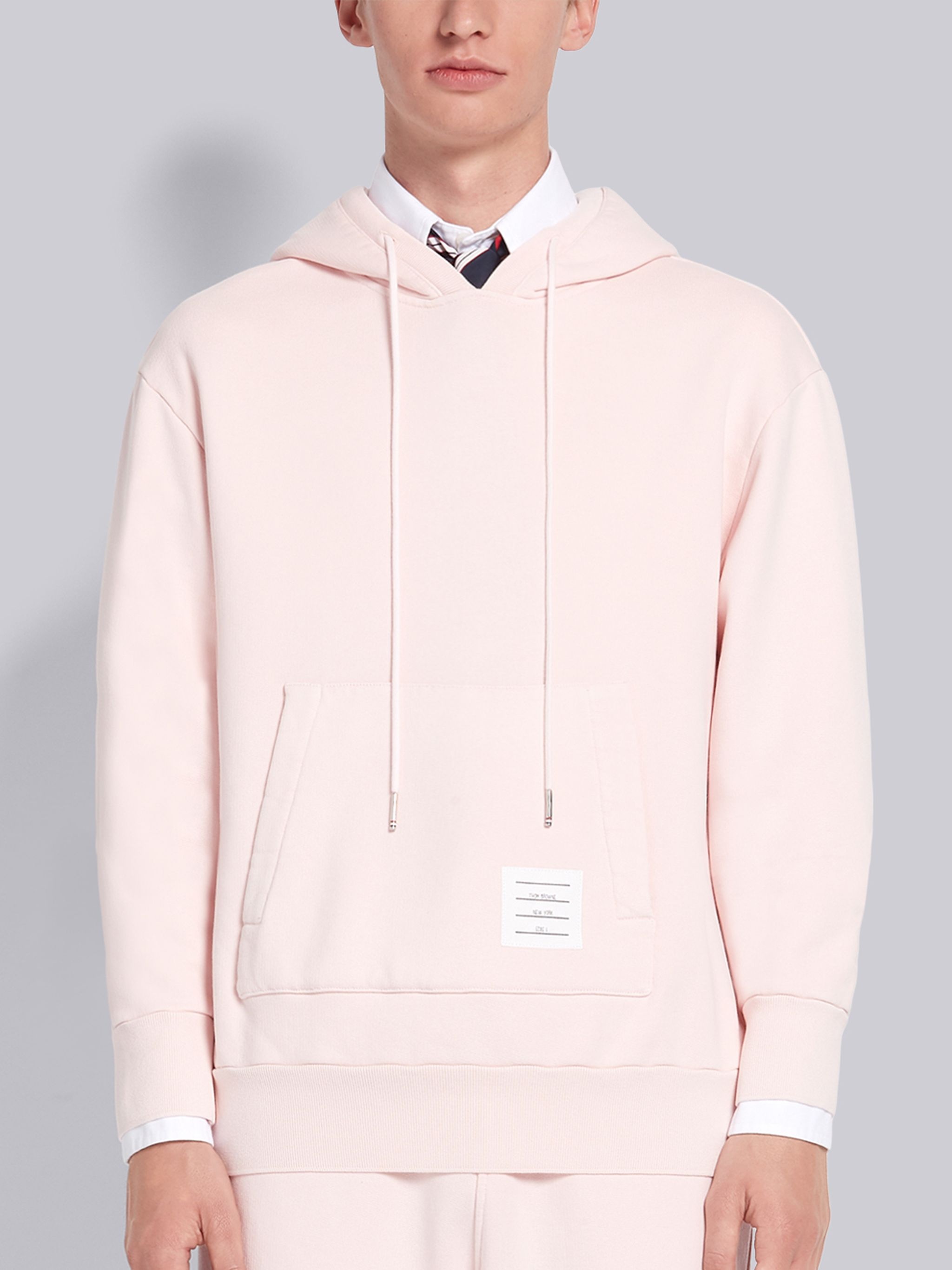 Pink Classic Loopback Garment Dyed Pullover Hoodie - 1