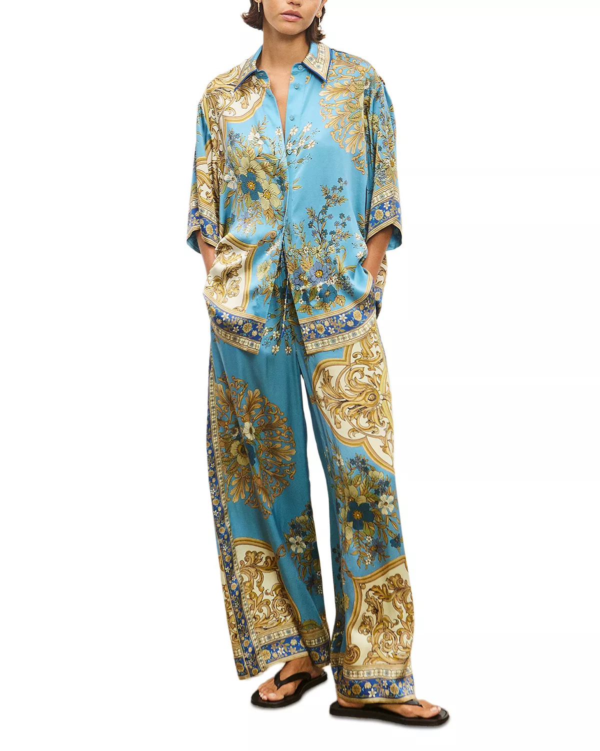 Cassie Silk Brocade Shirt - 6