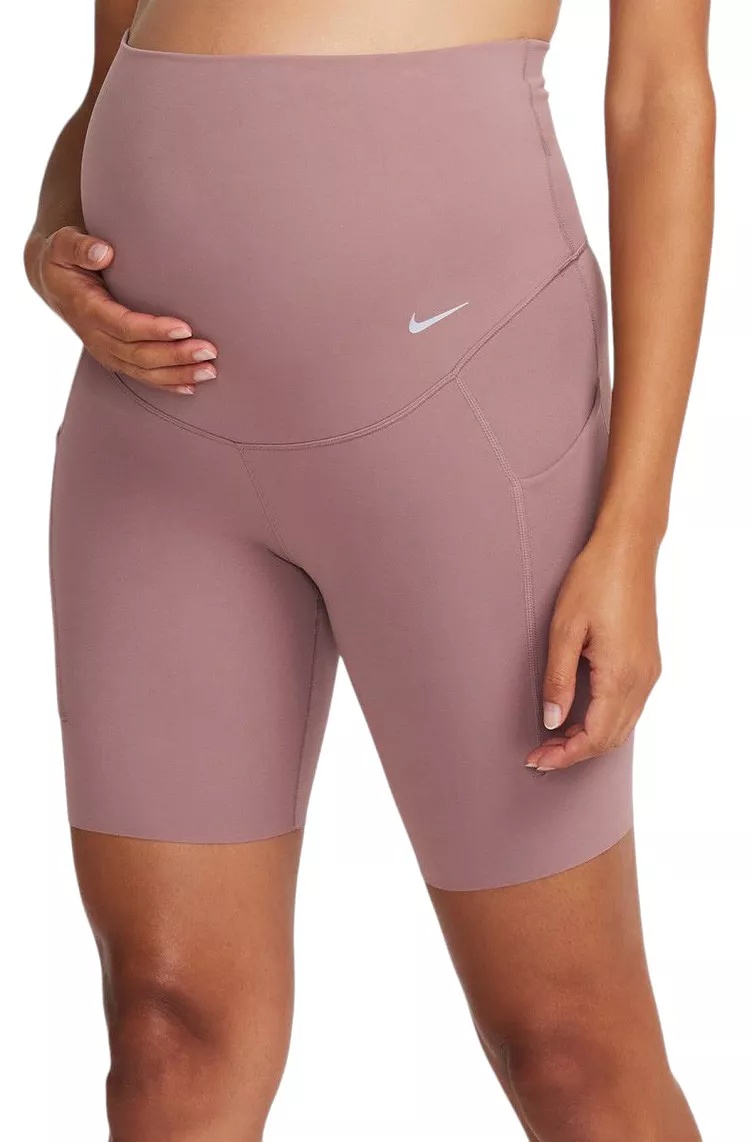 Nike Women's Zenvy Maternity Gentle-Support High-Waisted 8" Biker Shorts - 1