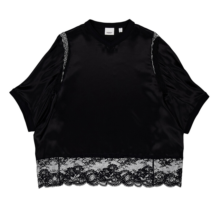 Burberry Lace Detailed Short Sleeve T-Shirt - 4