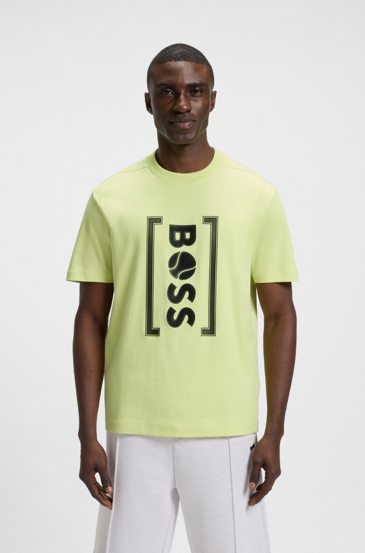 RELAXED-FIT T-SHIRT WITH TENNIS-INSPIRED MESH-PRINT LOGO - 2