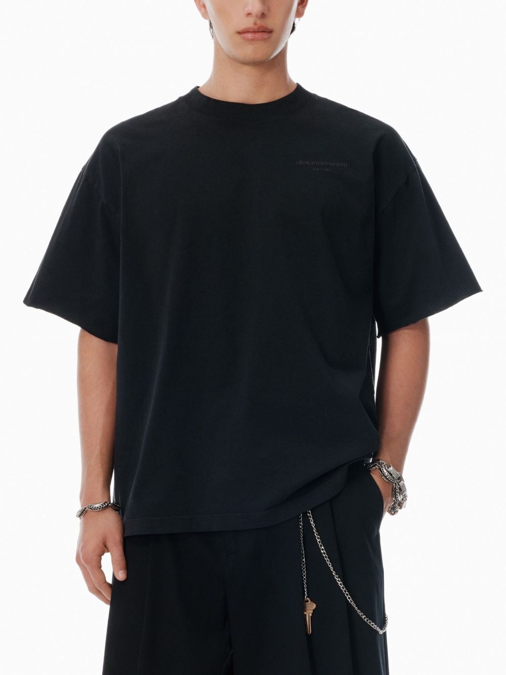 logo cotton T-shirt - 4