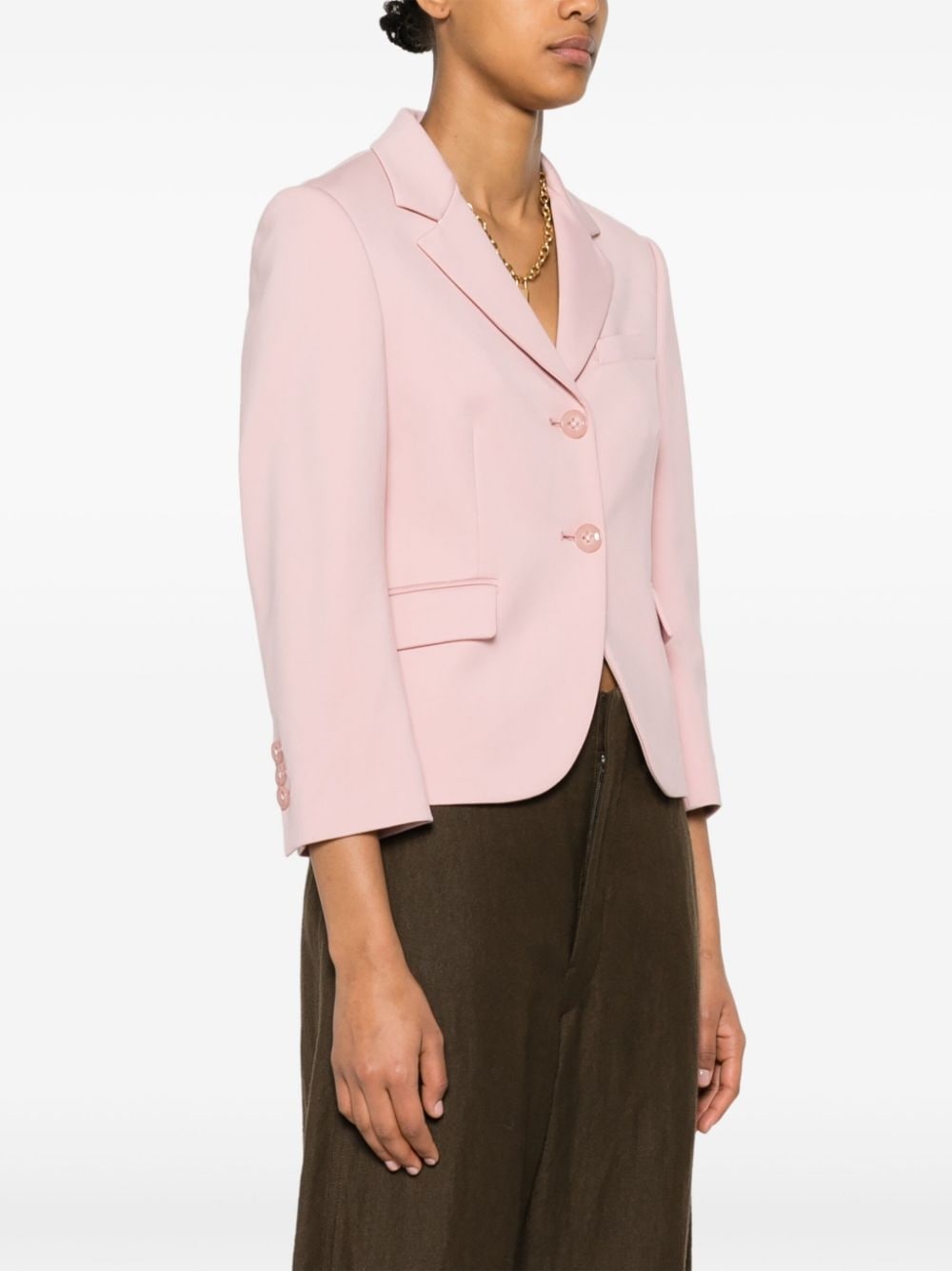wool-blend blazer - 3