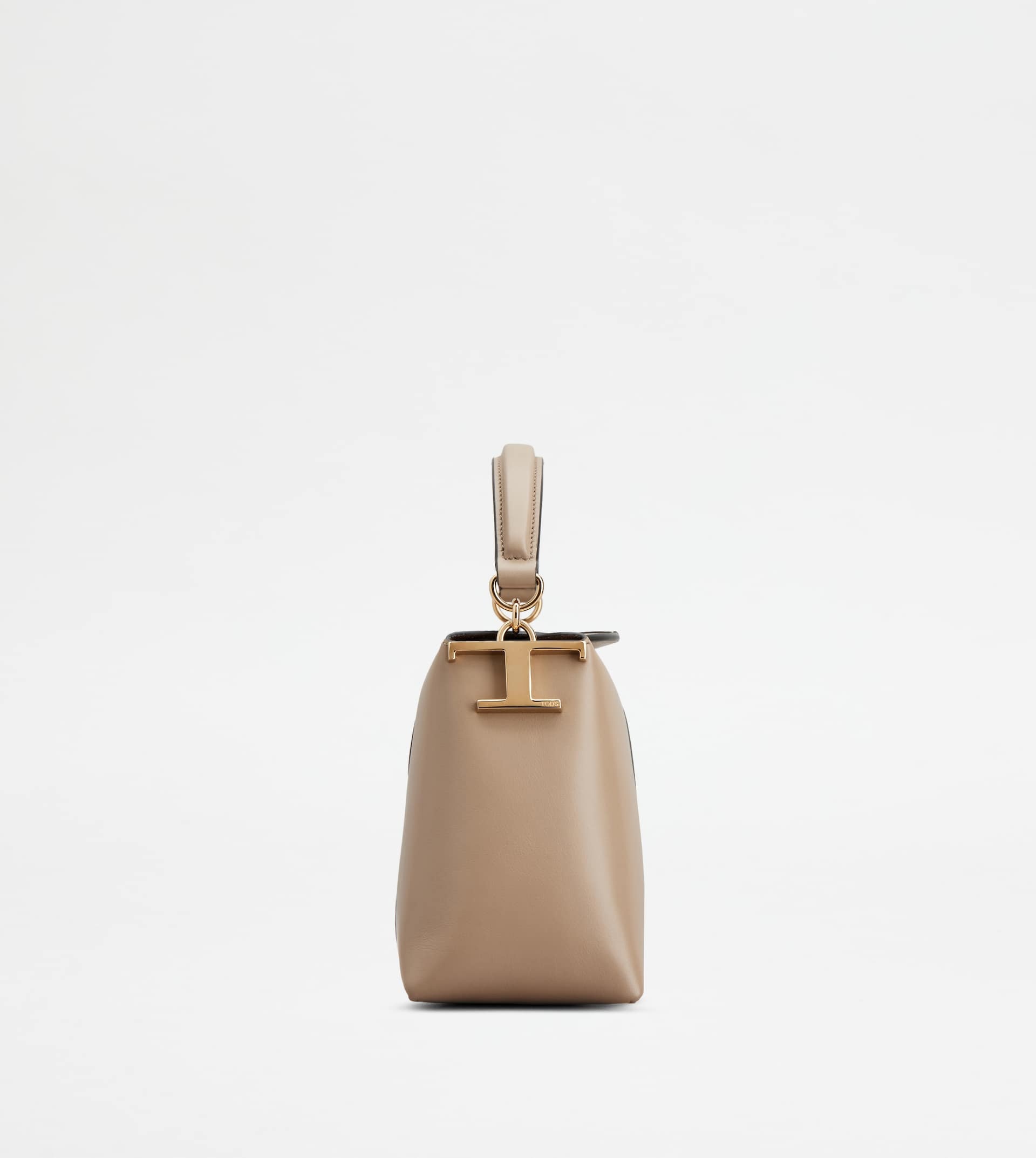 TOD'S T CASE TOTE MESSENGER BAG IN LEATHER MICRO - BEIGE - 2