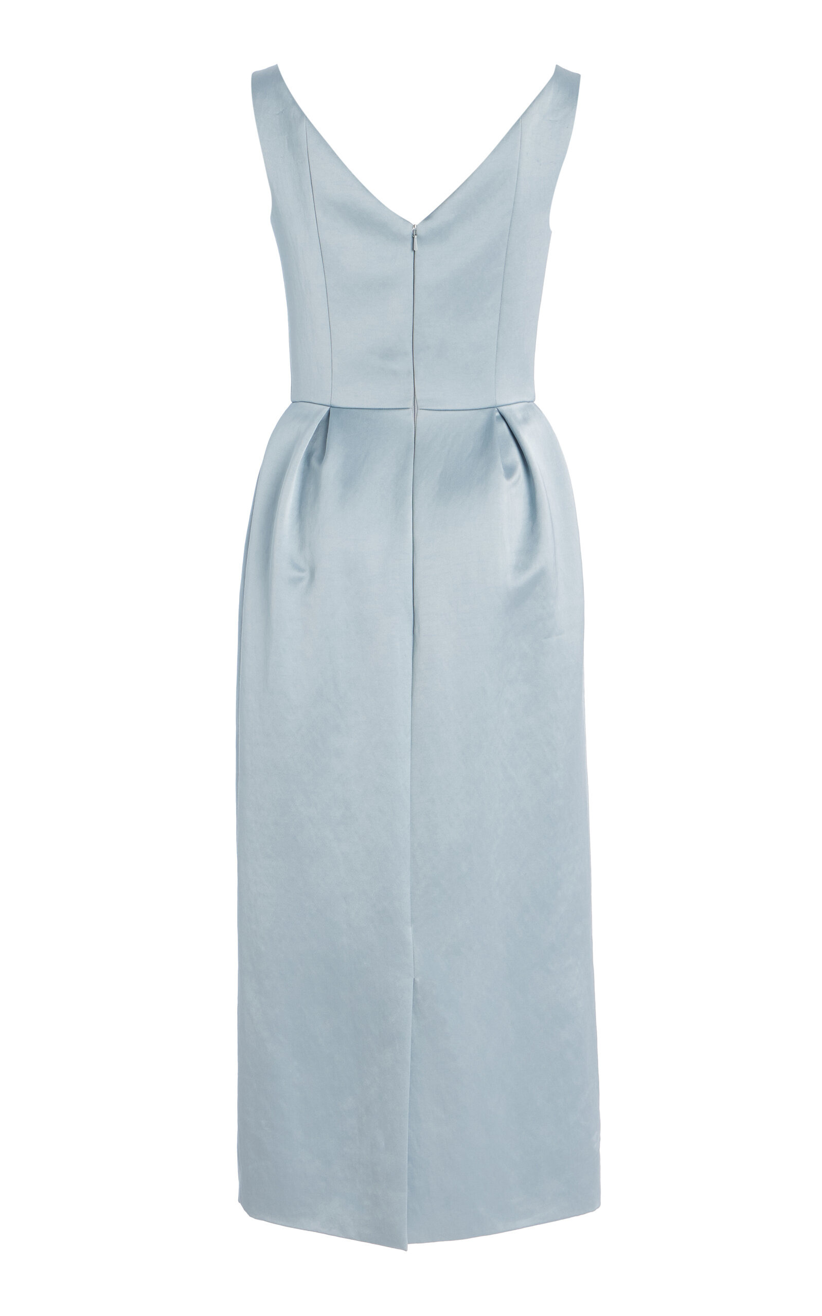 Embellished Satin Midi Dress light blue - 3