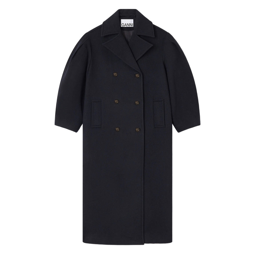 Ganni Blue Coats - Double Breasted & Peacoats Women - 1