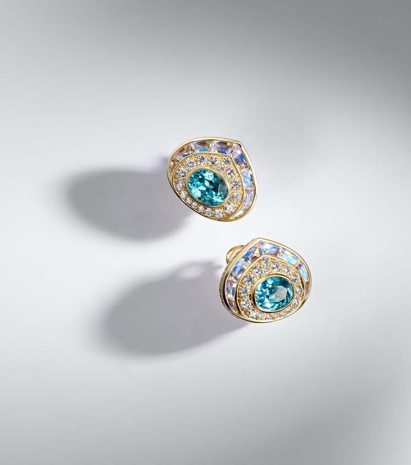 Claudia 18kt gold earrings with gemstones 5