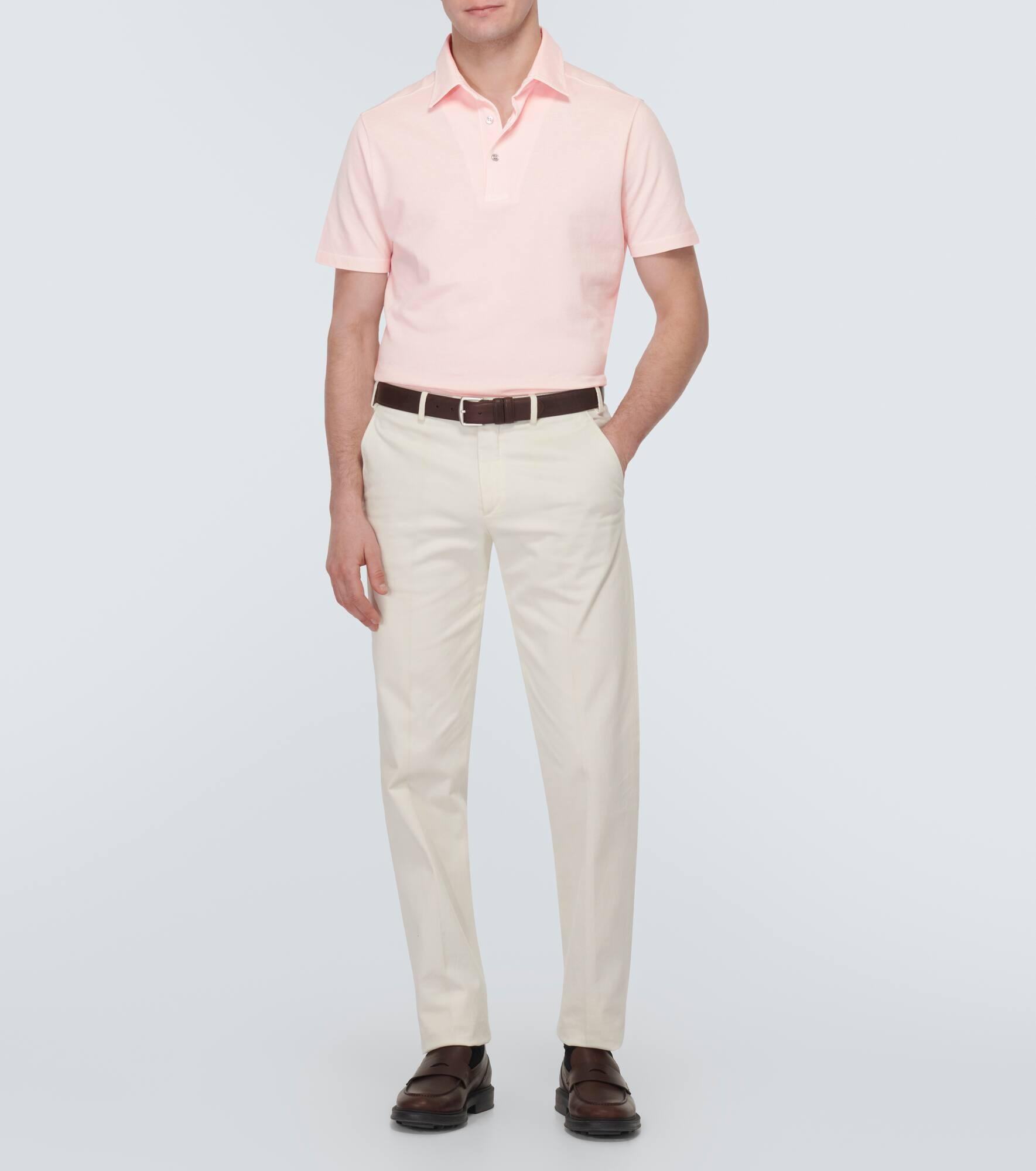 Cotton piqué polo shirt - 2