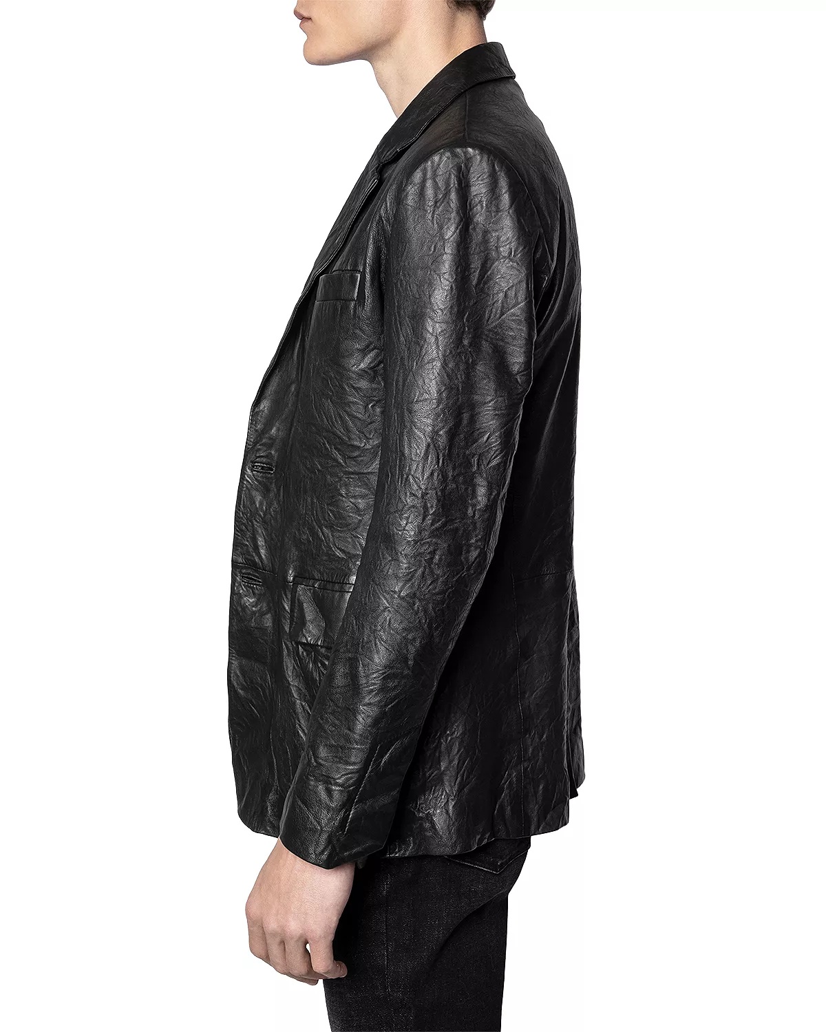 Valfried Crinkle Leather Jacket - 3