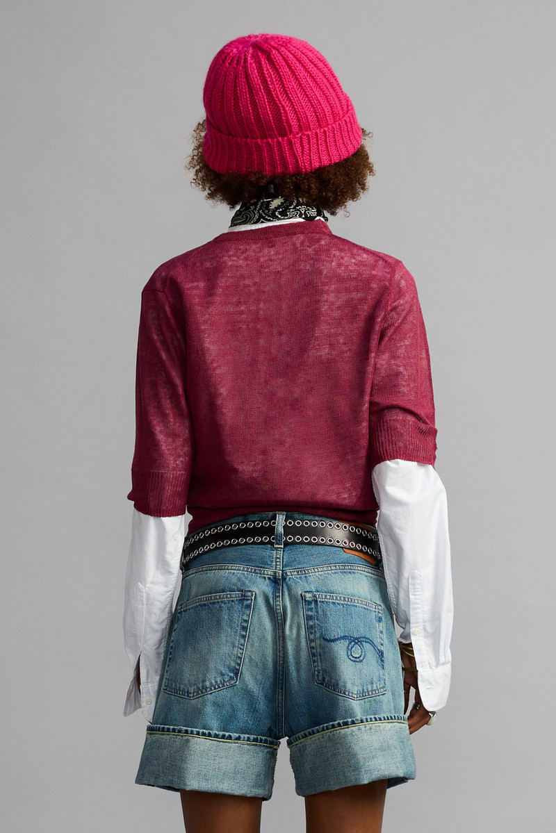 ELBOW SLEEVE SPLIT HEM CARDIGAN 4