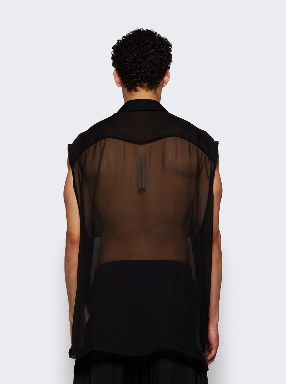 Jumbo Sleeveless Shirt Black - 4