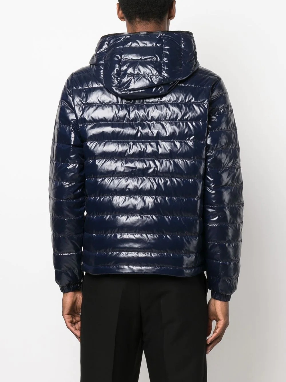 logo-patch padded down jacket - 4