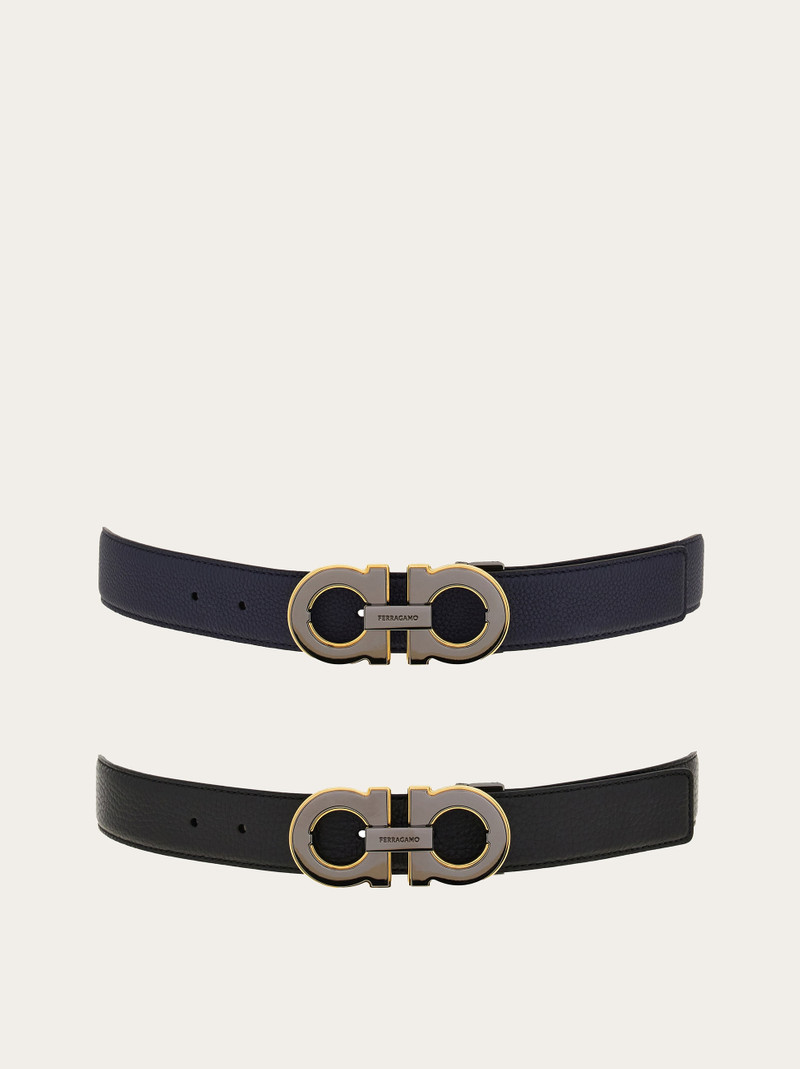 FERRAGAMO Reversible and adjustable Gancini belt with Switch buckle outlook