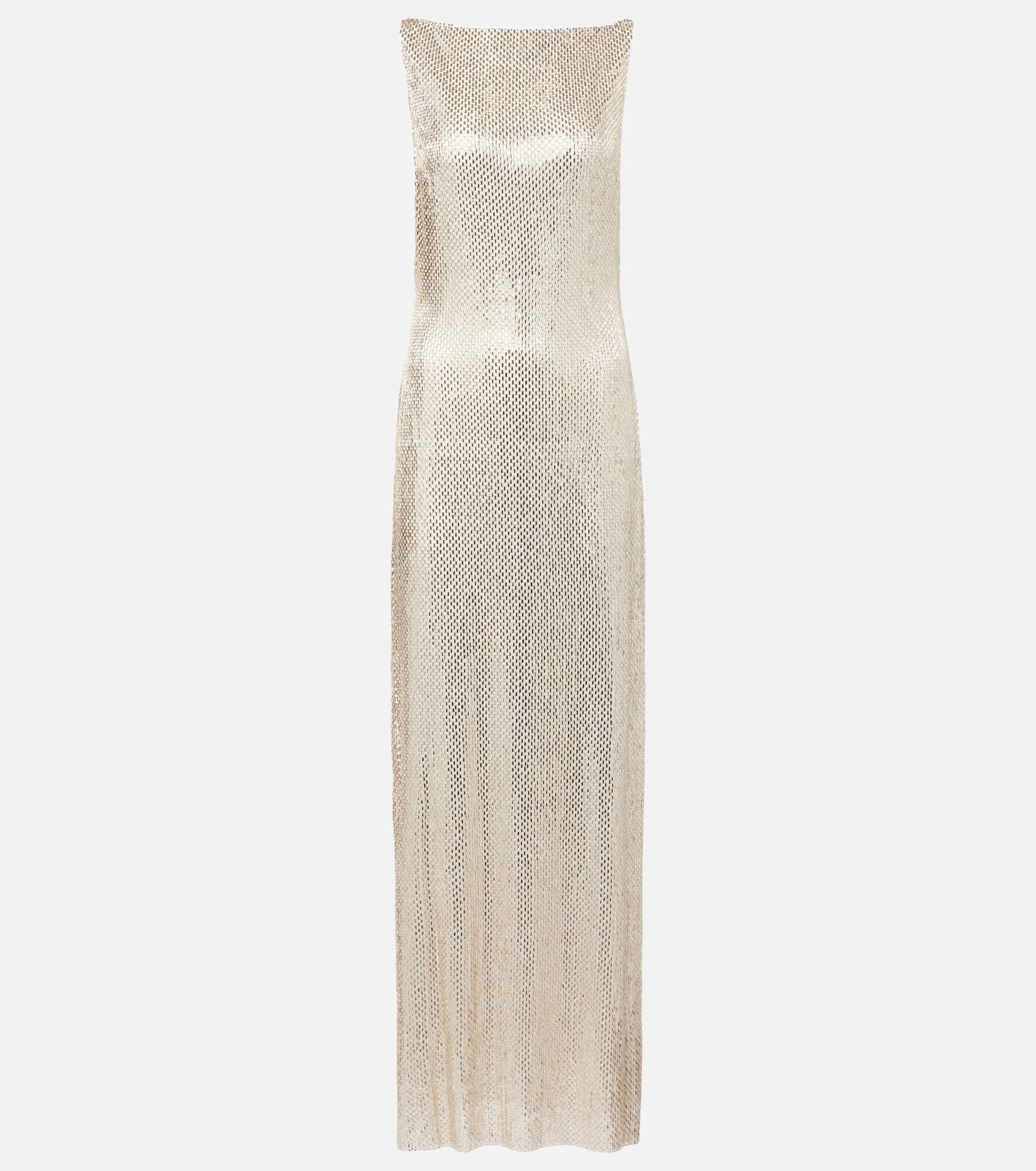 Crystal-embellished mesh gown - 1