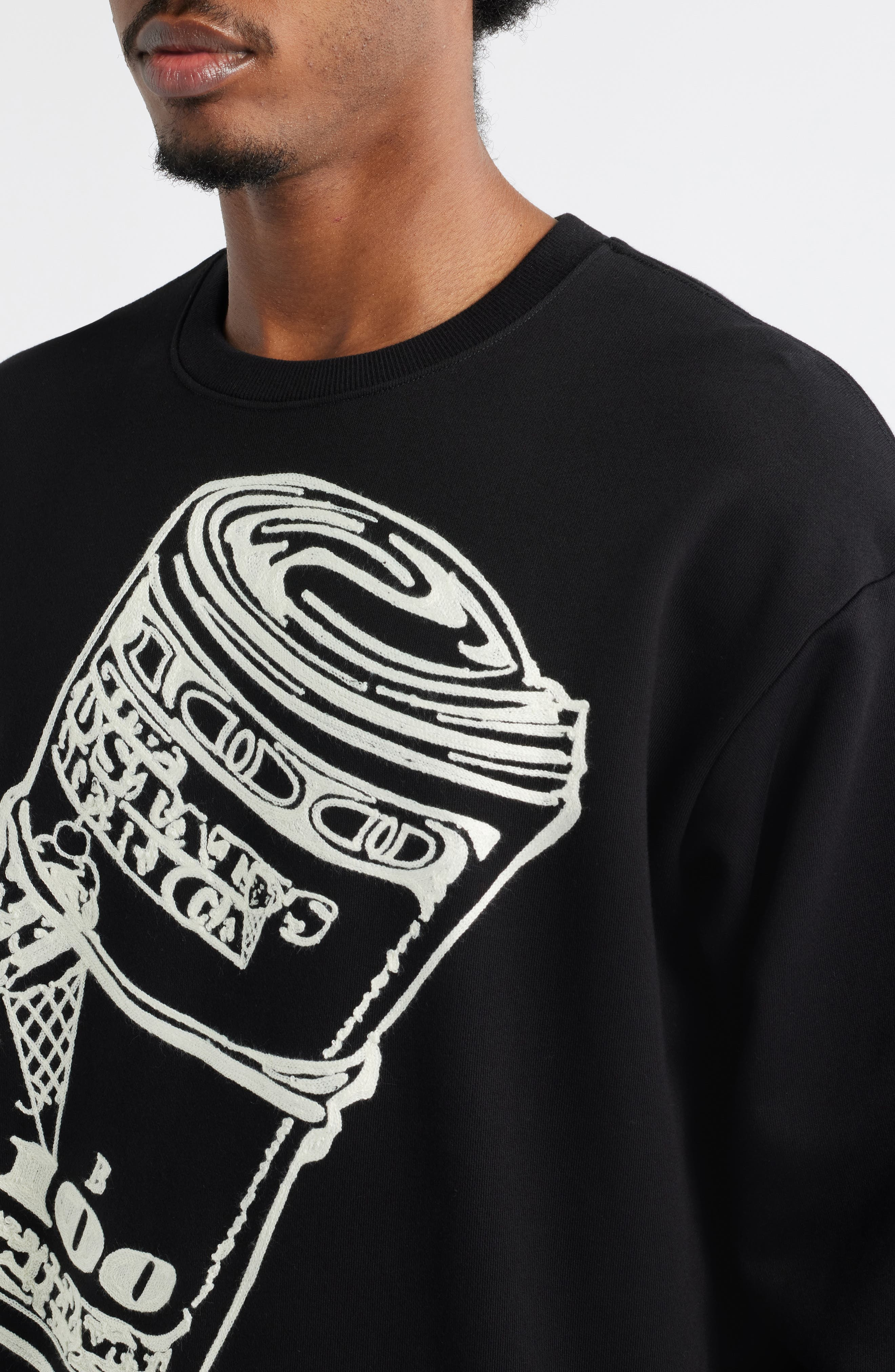 ICECREAM Roll Graphic Sweatshirt in Black at Nordstrom - 4