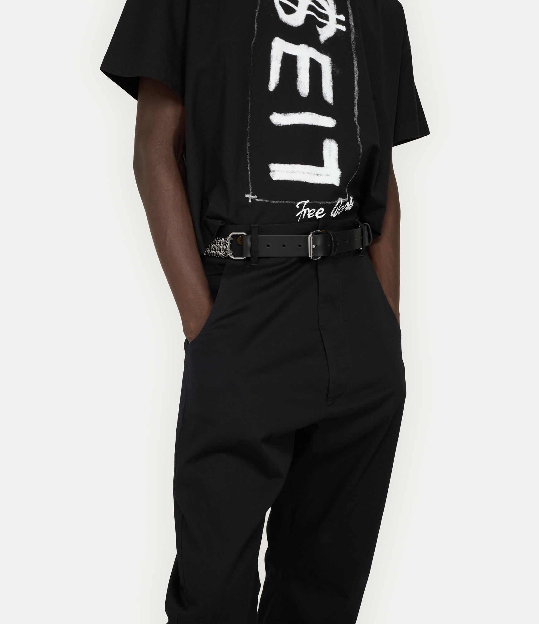CHAIN LEATHER BELT - 4