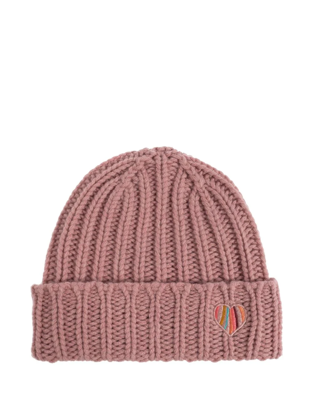 ribbed heart beanie hat - 1