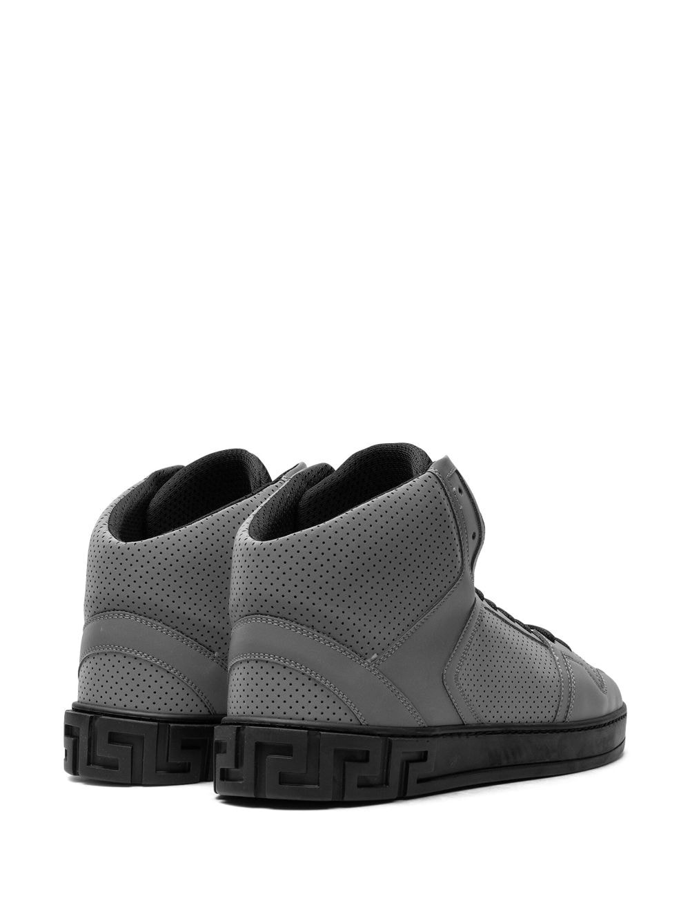 Greca-embossed high-top sneakers - 3