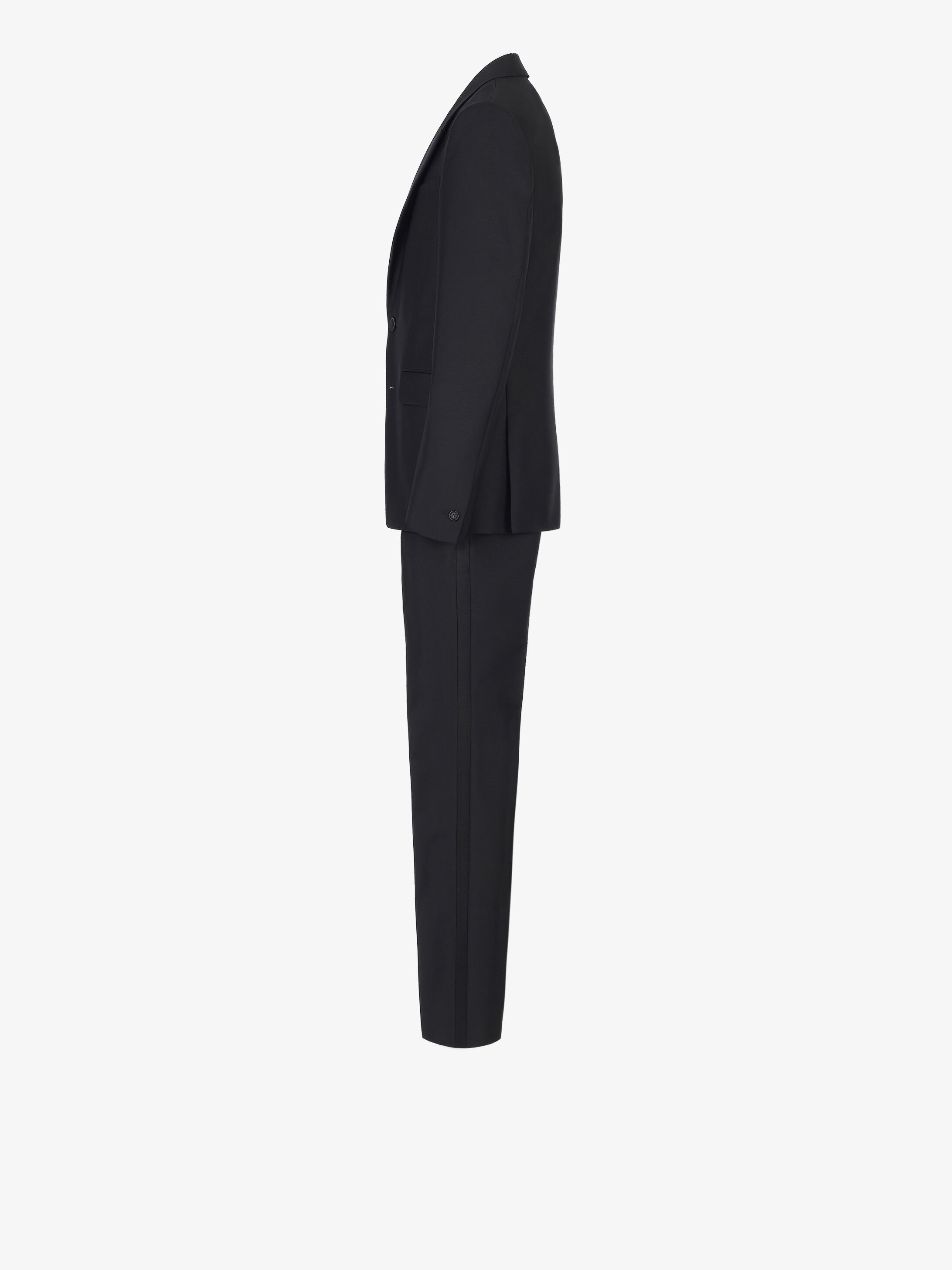 Slim fit tuxedo suit in wool and mohair with satin collar - 3