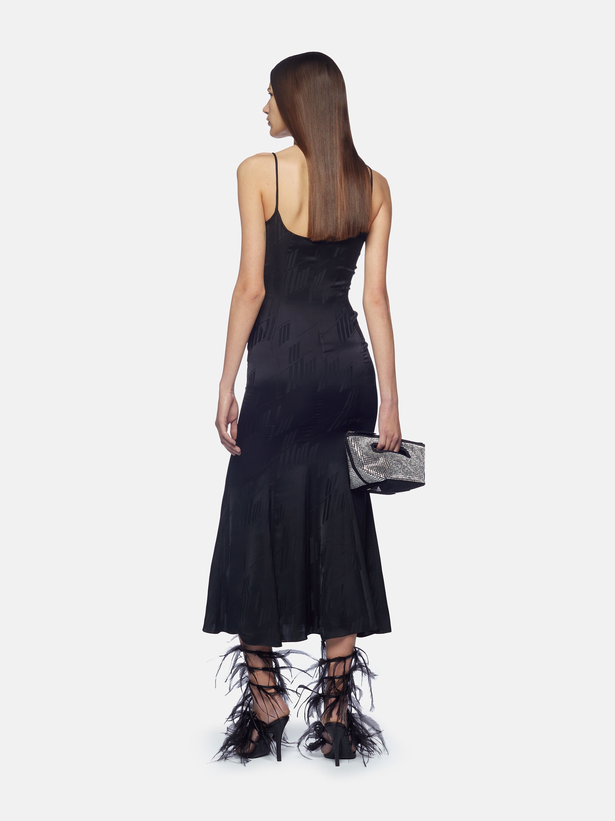 BLACK MIDI DRESS - 3