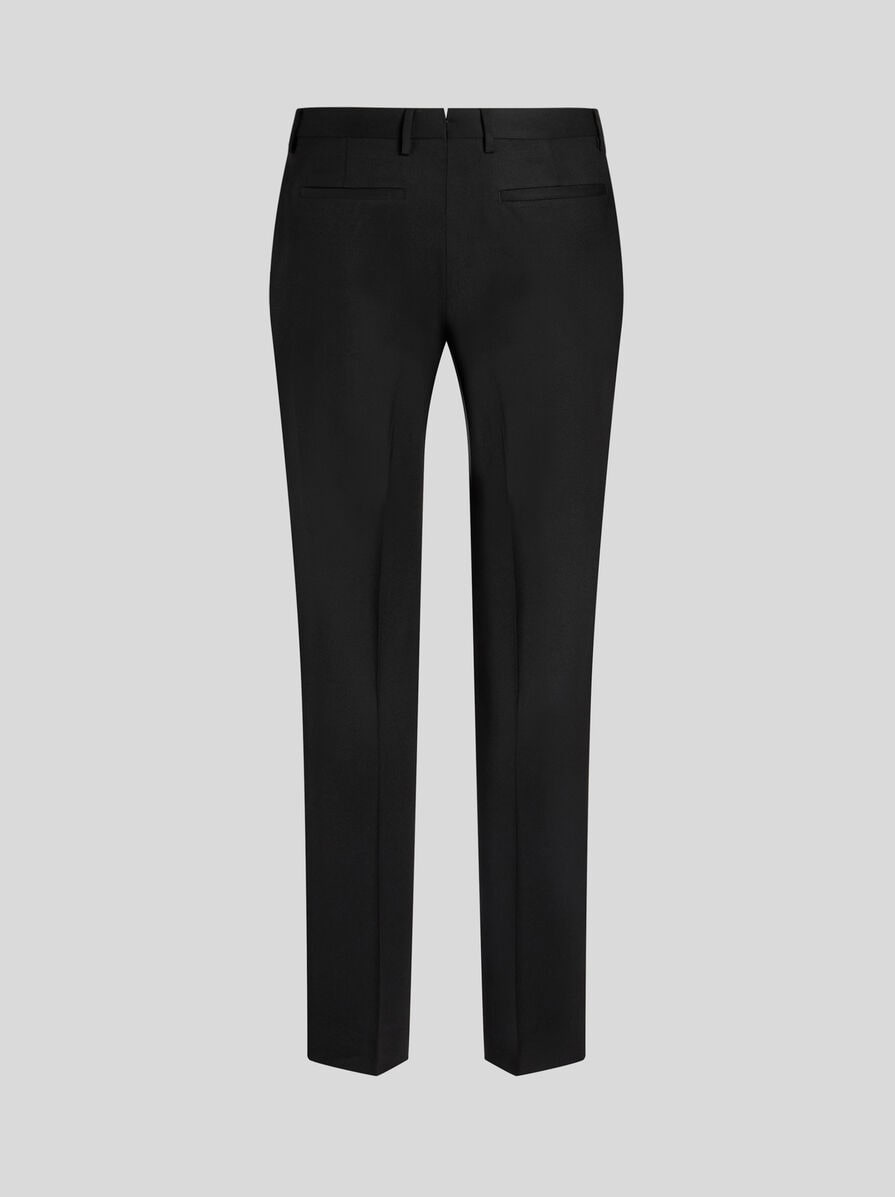 SLIM-FIT TROUSERS WITH SILK DETAILS - 6