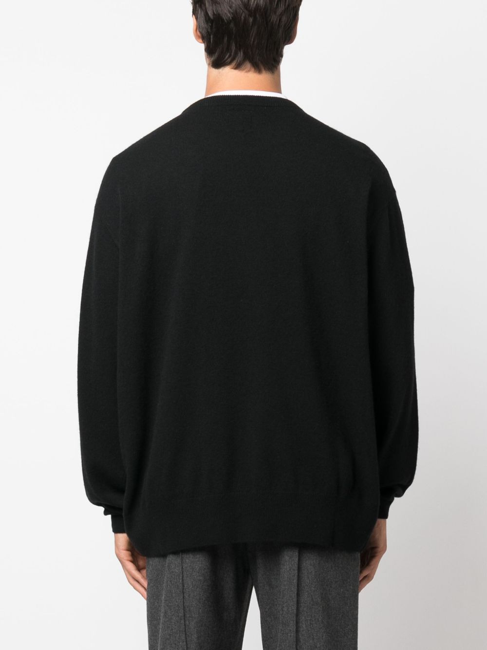 logo-print crew-neck jumper - 4