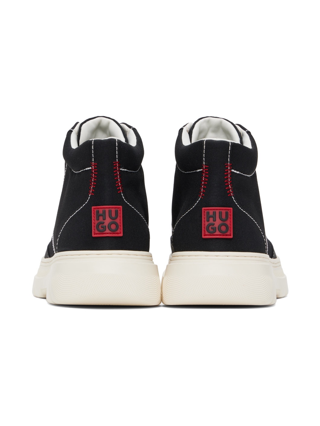 Black Stacked Logo Sneakers - 2