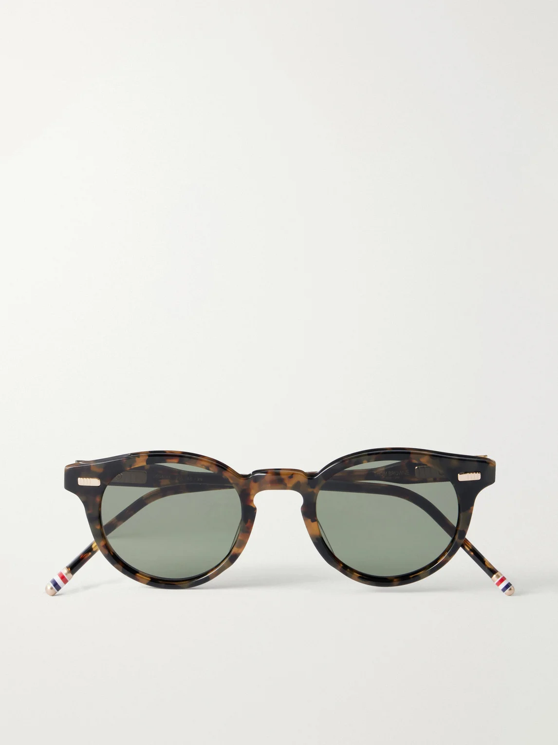Round-Frame Tortoiseshell Acetate Sunglasses - 1