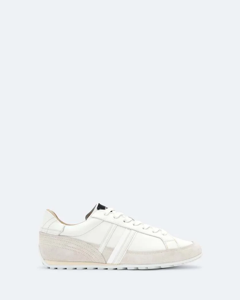 LIAM LEATHER AND SUEDE LOW-TOP SNEAKERS - 1