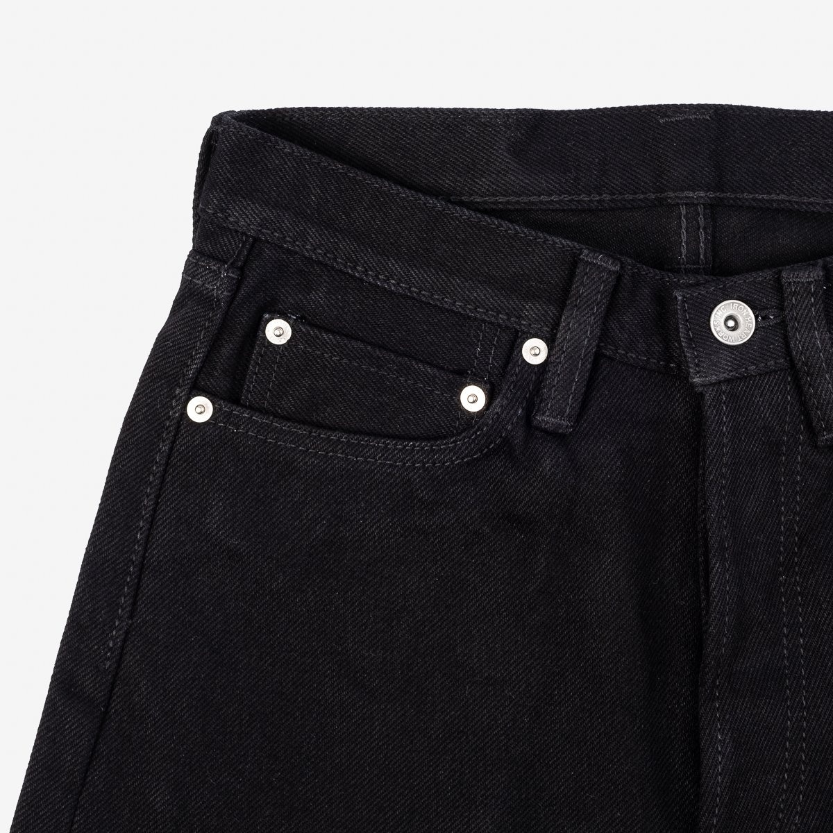 IH-888S-SBG 21oz Selvedge Denim Medium/High Rise Tapered Cut Jeans -  Superblack (Fades To Grey) - 6
