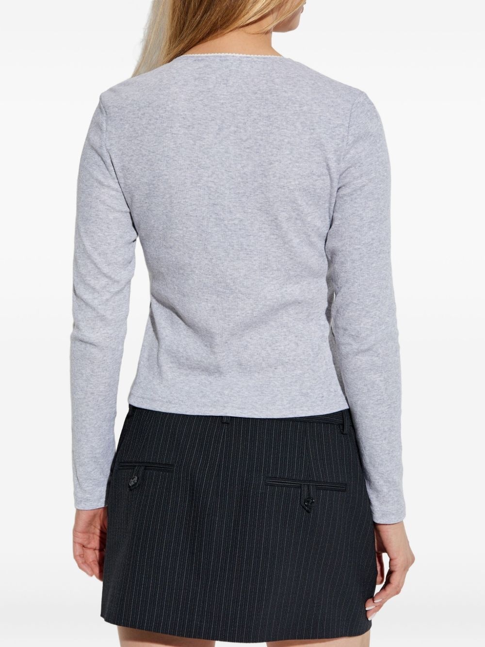 Sajune buttoned-up long-sleeve cardigan - 4