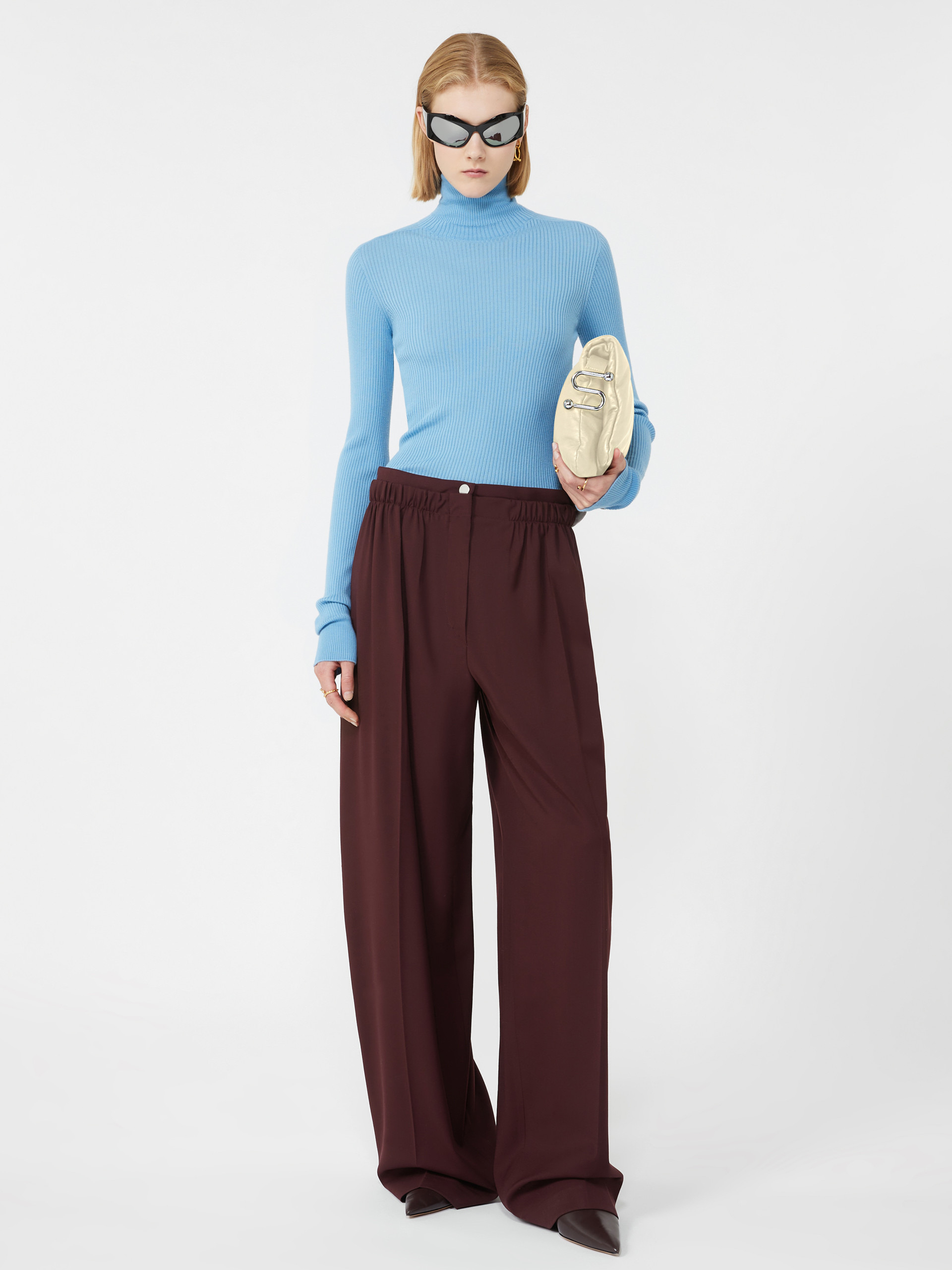 NIAGARA Wool mock polo-neck sweater - 2