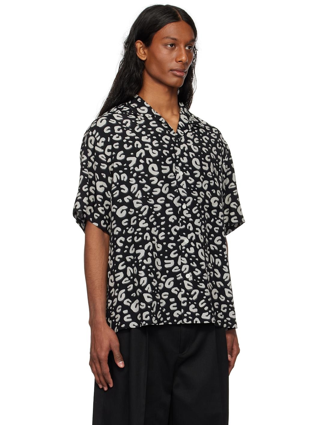 Black & Gray Leopard Shirt - 2