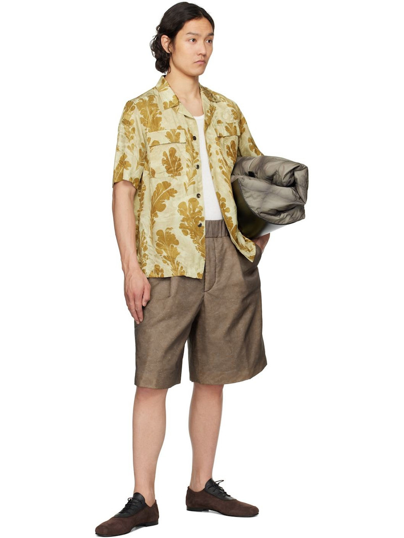 Dries Van Noten Brown Layered Shorts outlook