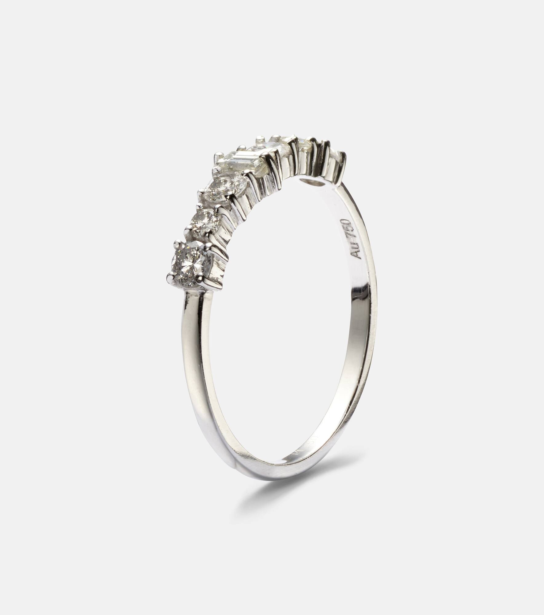 Rivulet 18kt white gold ring with diamonds - 4