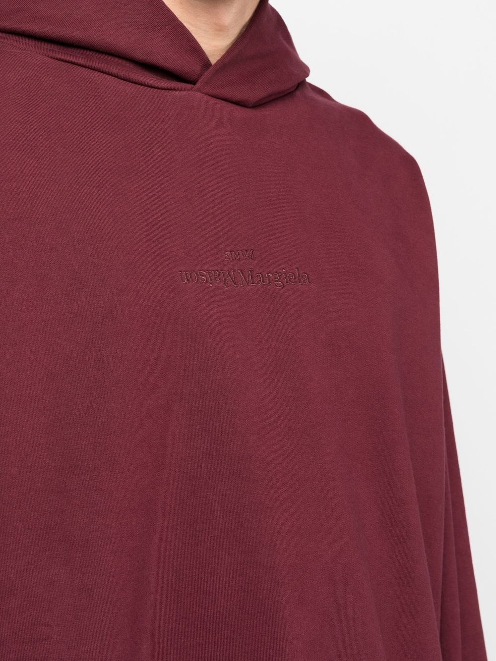 embroidered-logo detail hoodie - 6