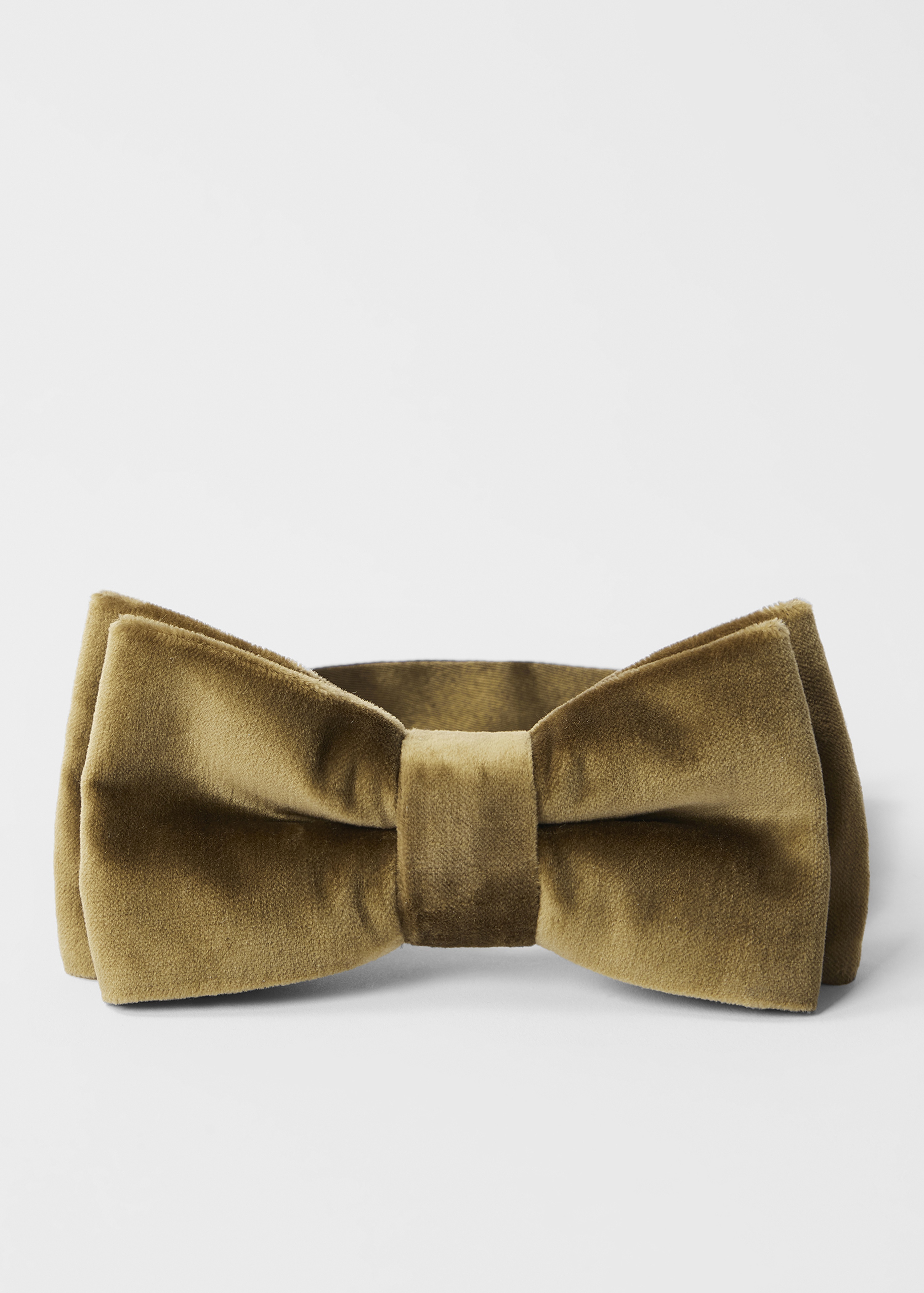 Gold Velvet Pre-Tied Bow Tie - 3