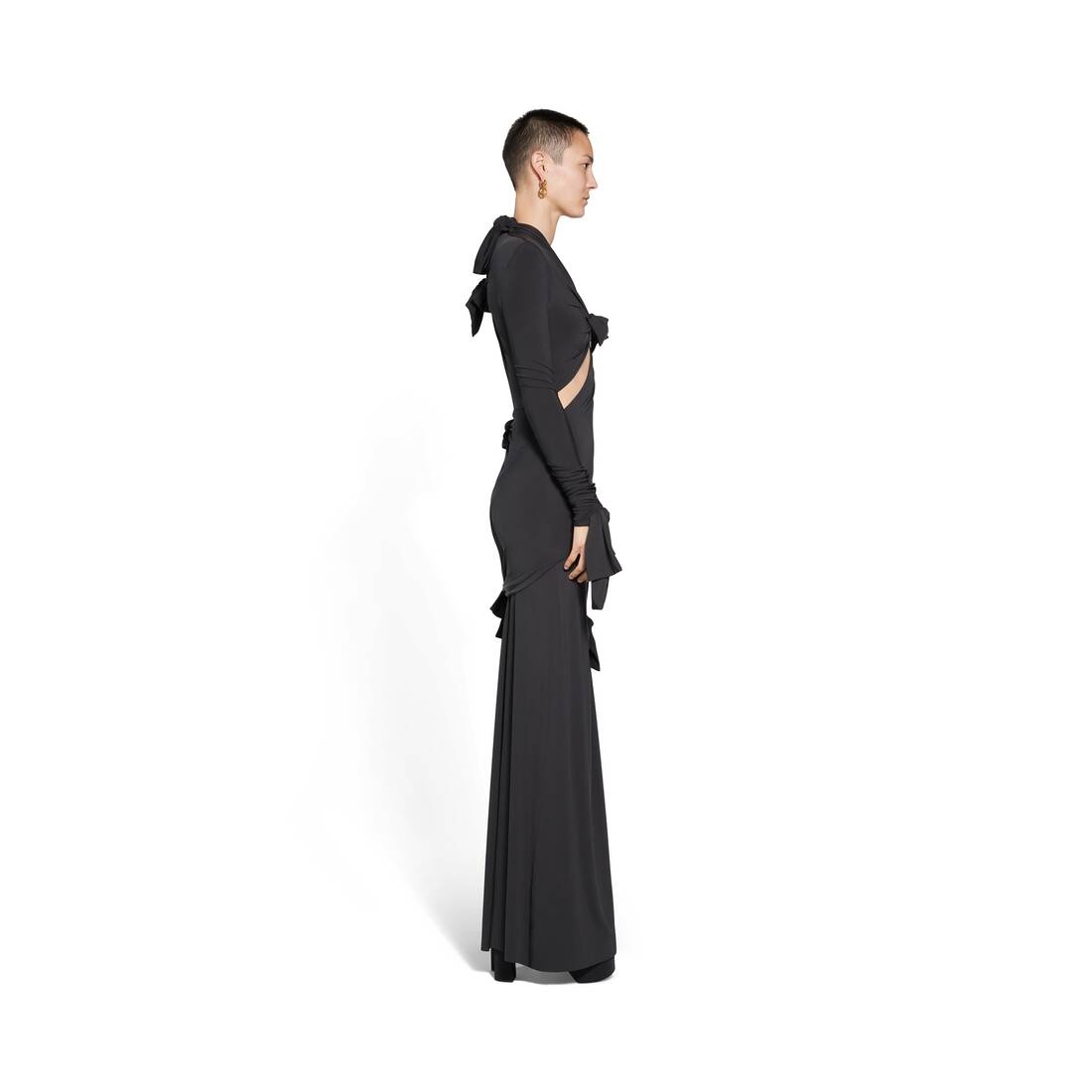 Women's Knot Gown in Black - 3